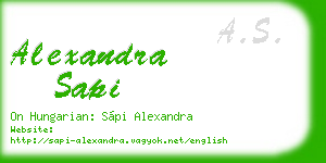 alexandra sapi business card